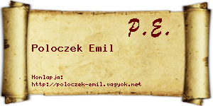 Poloczek Emil névjegykártya